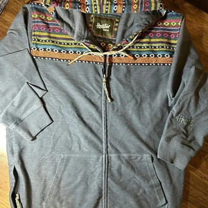 howler bros heed the call Shaman drawstring Hoodie pullover/Coat men MED